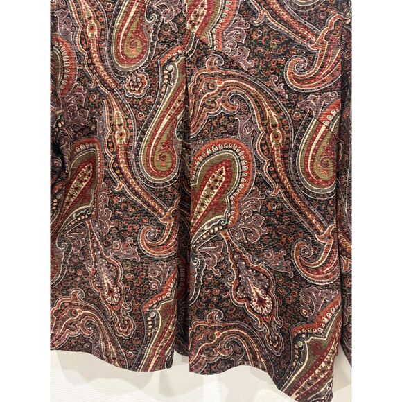 Coldwater Creek Jacket Womens Petite Large Paisley Tapestry Lined Button Front - Picture 5 of 11